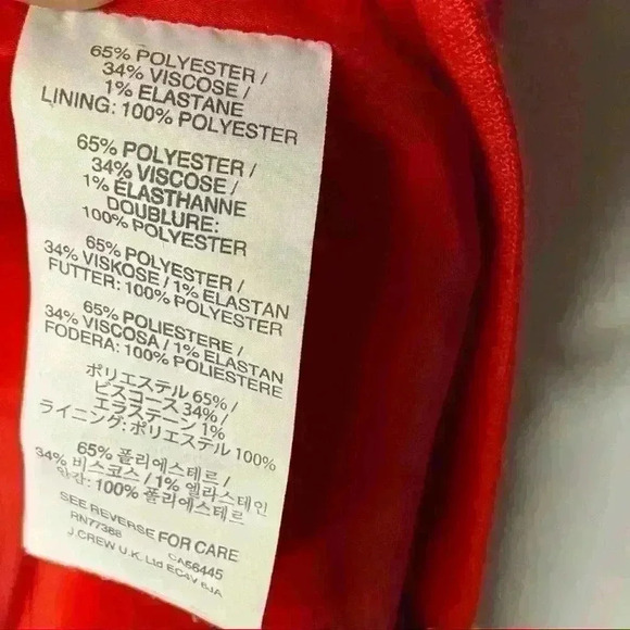 𝅺J.Crew Red 3/4 Sleeve Double-Zip Shift Dress Holidays Christmas - Picture 8 of 9